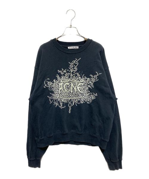 Acne studios（アクネ ストゥディオズ）ACNE STUDIOS (アクネ ストゥディオズ) ルミナスロゴスウェット ブラック サイズ:XSの古着・服飾アイテム