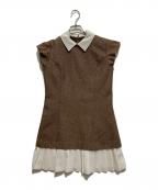 THE TOEザ・トゥー）の古着「レオポルドツイードドレス/Leopold Tweed Dress」｜ブラウン