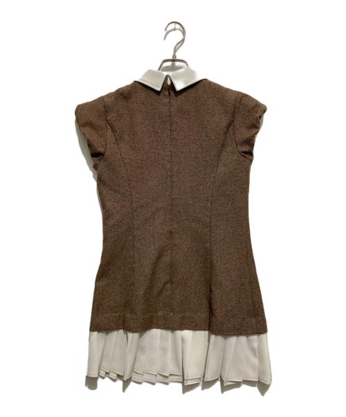 THE TOE（ザ・トゥー）THE TOE (ザ・トゥー) レオポルドツイードドレス/Leopold Tweed Dress ブラウン サイズ:Sの古着・服飾アイテム