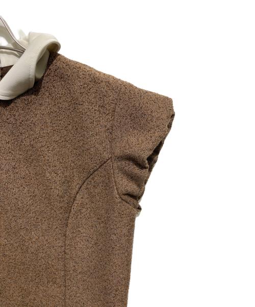 THE TOE（ザ・トゥー）THE TOE (ザ・トゥー) レオポルドツイードドレス/Leopold Tweed Dress ブラウン サイズ:Sの古着・服飾アイテム