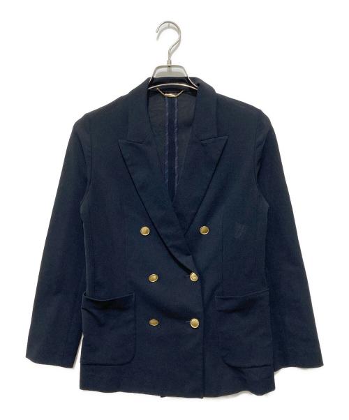 allureville（アルアバイル）allureville (アルアバイル) レノクロスダブルブレストジャケット ネイビー サイズ:2の古着・服飾アイテム