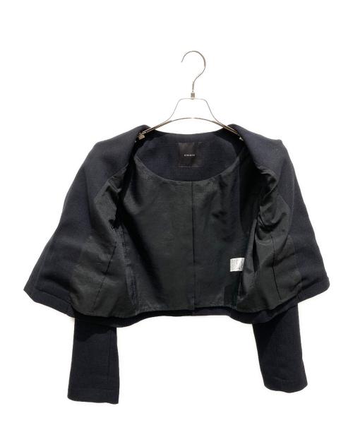 anuans（アニュアンス）anuans (アニュアンス) クルーコンパクトジャケット ネイビー サイズ:2の古着・服飾アイテム