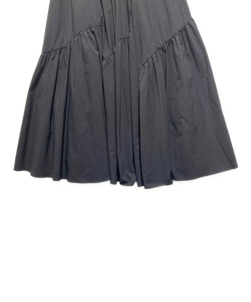 allureville（アルアバイル）allureville (アルアバイル) バイヤス切替ギャザースカート ブラック サイズ:2の古着・服飾アイテム