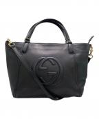 GUCCIグッチ）の古着「ソーホー2WAYハンドバッグ」｜ブラック