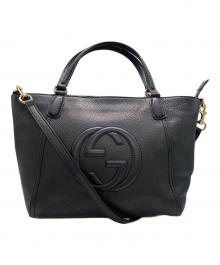 GUCCI（グッチ）の古着「ソーホー2WAYハンドバッグ」｜ブラック