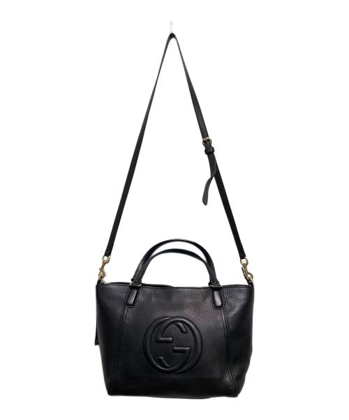 GUCCI（グッチ）GUCCI (グッチ) ソーホー2WAYハンドバッグ ブラックの古着・服飾アイテム