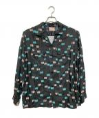 PENNEYS×TOWN CRAFTペニーズ×タウンクラフト）の古着「PRINTED LOOP COLLAR SHIRT」｜ブラック