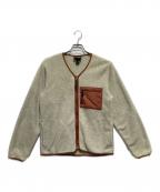 Patagoniaパタゴニア）の古着「フリースジャケットシンチラカーディガン」｜アイボリー×ブラウン