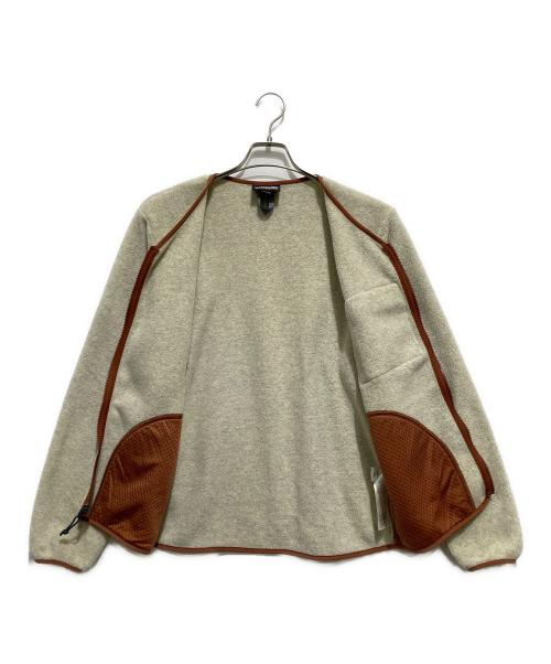 Patagonia（パタゴニア）Patagonia (パタゴニア) フリースジャケットシンチラカーディガン アイボリー×ブラウン サイズ:Sの古着・服飾アイテム