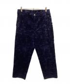 A BATHING APEアベイシングエイプ）の古着「SOLID CAMO DEBOSSED CORDUROY RELAXED FIT PANTS」｜ネイビー