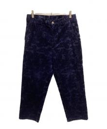A BATHING APE（アベイシングエイプ）の古着「SOLID CAMO DEBOSSED CORDUROY RELAXED FIT PANTS」｜ネイビー