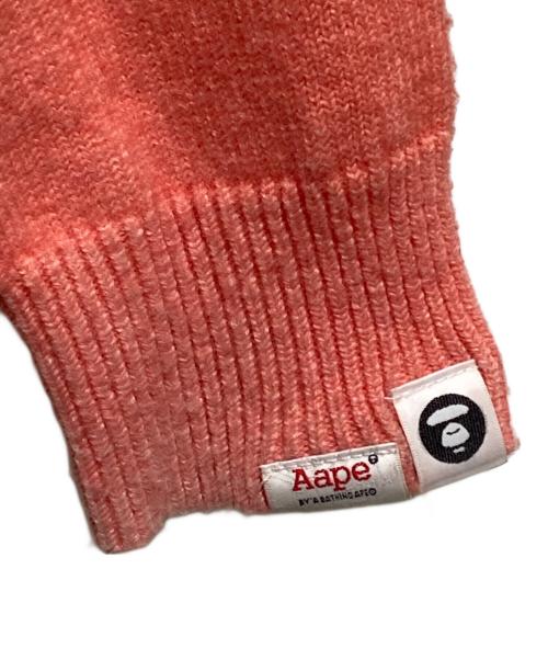 Aape BY A BATHING APE（エーエイプ バイ アベイシングエイプ）Aape BY A BATHING APE (エーエイプ バイ アベイシングエイプ) Moonface logo gradient knit jumper オレンジ×ピンク サイズ:Lの古着・服飾アイテム