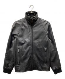 theory（セオリー）の古着「Stand Collar Jacket in Polished Nappa」｜ブラック