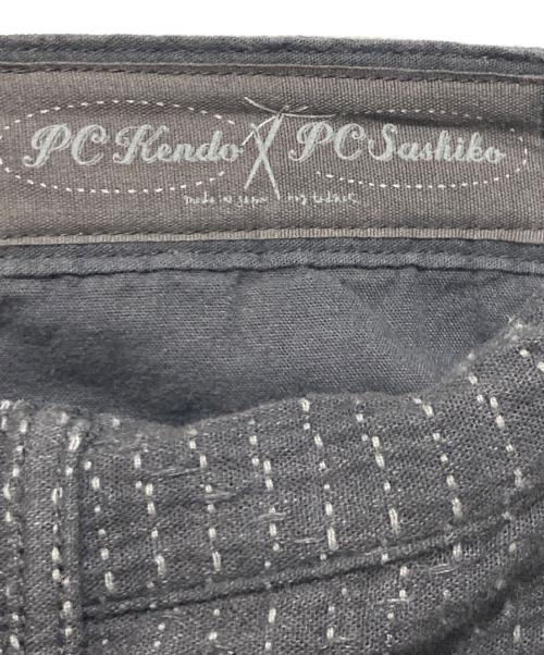 Porter Classic（ポータークラシック）Porter Classic (ポータークラシック) ドットストライプ柄 コットンパンツ ブラック サイズ:Lの古着・服飾アイテム