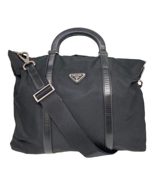 PRADA（プラダ）PRADA (プラダ) ナイロン 2WAY ショルダーバッグ ブラックの古着・服飾アイテム