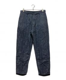 Porter Classic（ポータークラシック）の古着「NEW SASHIKO CROPPED PANTS / ニュー刺し子クロップドパンツ」｜インディゴ
