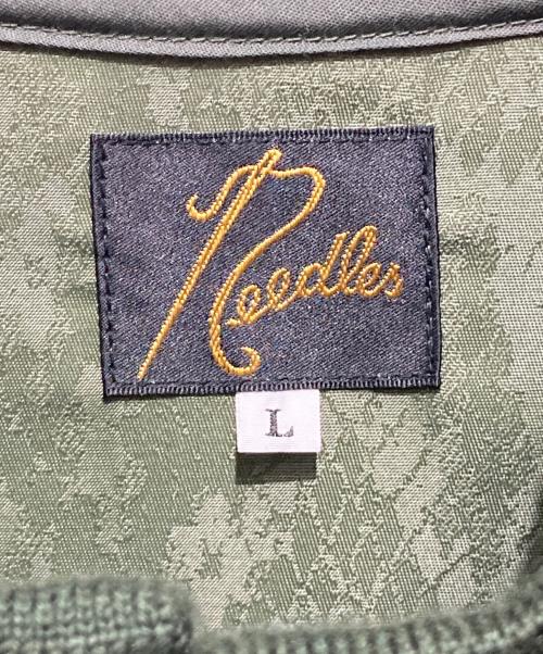 Needles（ニードルズ）Needles (ニードルズ) G-8 Jacket - Python Jacquard Sat / G－8ジャケットパイソンジャガードサテン グリーン サイズ:Lの古着・服飾アイテム