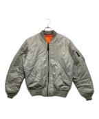 AVIREXアヴィレックス）の古着「コマーシャルロゴMA-1ジャケット」｜カーキ