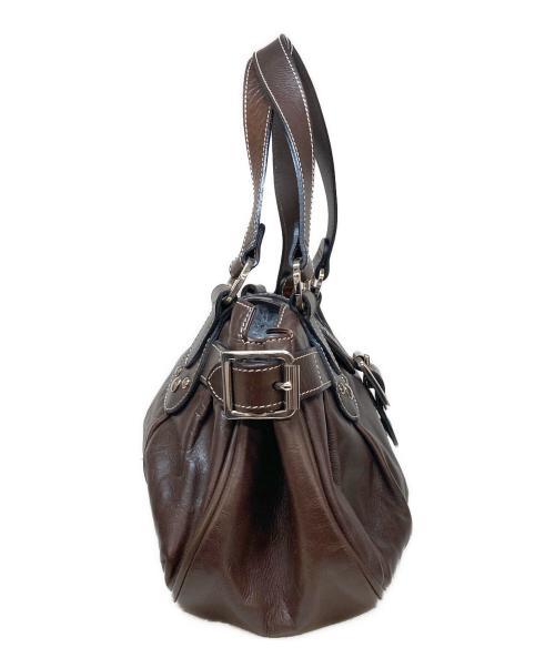 LONGCHAMP（ロンシャン）LONGCHAMP (ロンシャン) レザーハンドバッグ / IDOLE ブラウンの古着・服飾アイテム