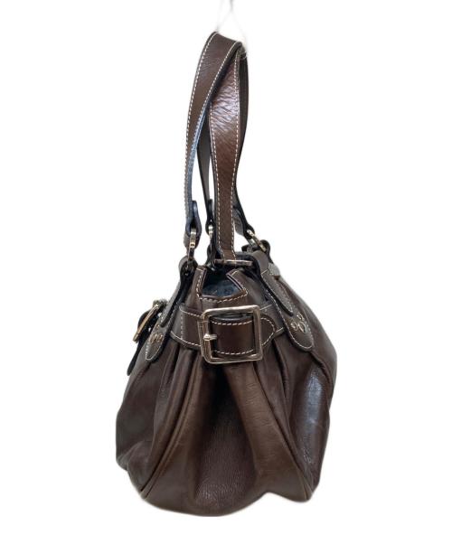 LONGCHAMP（ロンシャン）LONGCHAMP (ロンシャン) レザーハンドバッグ / IDOLE ブラウンの古着・服飾アイテム