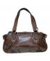 LONGCHAMP (ロンシャン) レザーハンドバッグ / IDOLE ブラウン：10000円