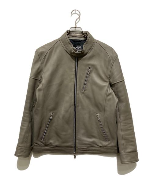 RATTLE TRAP（ラトルトラップ）RATTLE TRAP (ラトルトラップ) シープスキン シングルライダースジャケット グレー サイズ:XLの古着・服飾アイテム