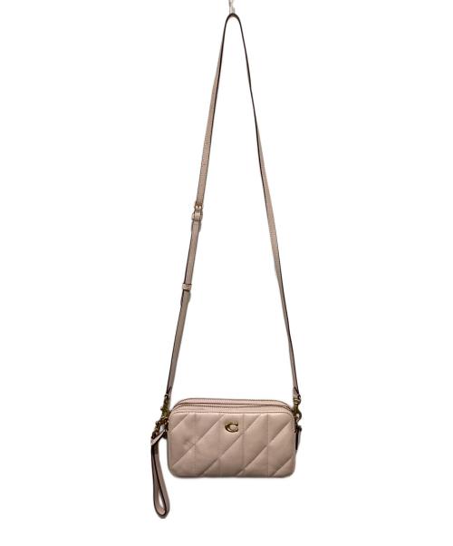 COACH（コーチ）COACH (コーチ) クロスボディピロー キルティング バフ ピンクの古着・服飾アイテム