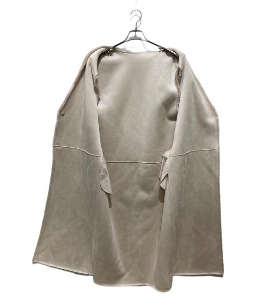 Ameri（アメリ）AMERI (アメリ) FABRIC BLOCKING LONG BOA VEST ブラウン サイズ:Mの古着・服飾アイテム