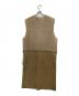 AMERI (アメリ) FABRIC BLOCKING LONG BOA VEST ブラウン サイズ:M：10000円