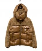 MONCLERモンクレール）の古着「ボアフリース切替ダウンジャケット」｜キャメル