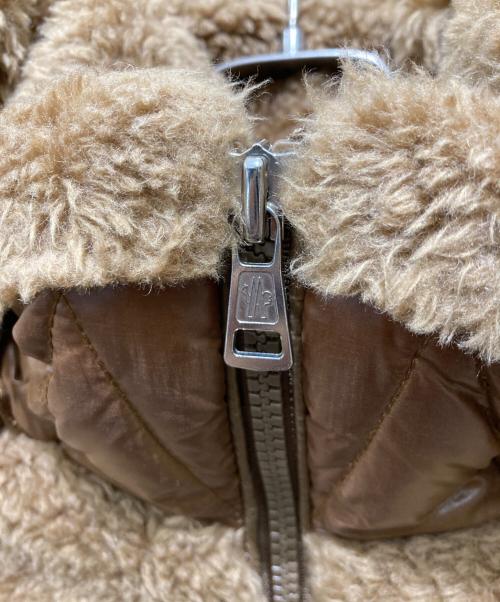 MONCLER（モンクレール）MONCLER (モンクレール) ボアフリース切替ダウンジャケット キャメル サイズ:2の古着・服飾アイテム