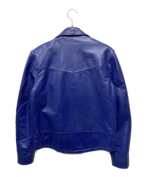 HORN WORKS（ホーンワークス）HORN WORKS (ホーンワークス) カウレザージャケット ネイビー サイズ:3Lの古着・服飾アイテム