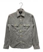 COMME des GARCONS HOMMEコムデギャルソン オム）の古着「ウールシャツジャケット」｜グレー