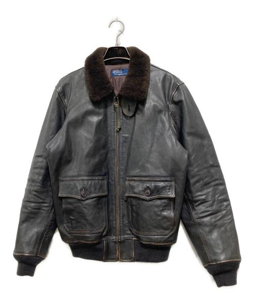 POLO RALPH LAUREN（ポロ・ラルフローレン）POLO RALPH LAUREN (ポロ・ラルフローレン) type g-1 レザーフライトジャケット ブラウン サイズ:Ｓの古着・服飾アイテム