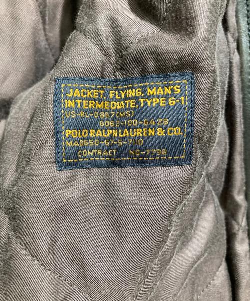 POLO RALPH LAUREN（ポロ・ラルフローレン）POLO RALPH LAUREN (ポロ・ラルフローレン) type g-1 レザーフライトジャケット ブラウン サイズ:Ｓの古着・服飾アイテム