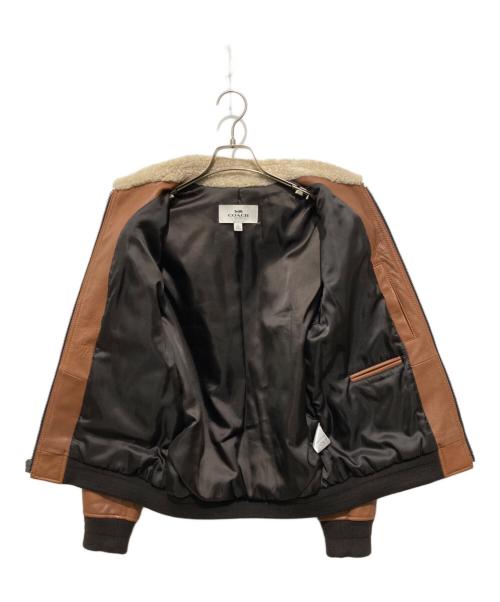 COACH（コーチ）COACH (コーチ) レザーフライトジャケット ブラウン サイズ:Ｓの古着・服飾アイテム