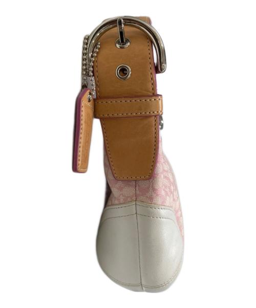 COACH（コーチ）COACH (コーチ) マイクロシグネチャーワンショルダーバッグ/Hobo Signature One Shoulder Bag ピンクの古着・服飾アイテム