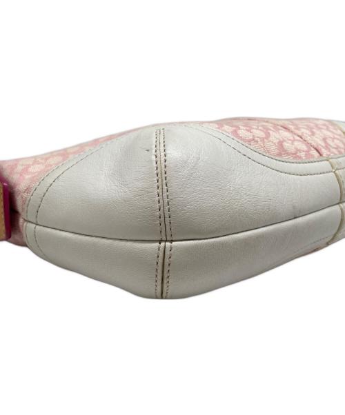 COACH（コーチ）COACH (コーチ) マイクロシグネチャーワンショルダーバッグ/Hobo Signature One Shoulder Bag ピンクの古着・服飾アイテム