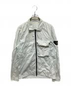 STONE ISLANDストーンアイランド）の古着「コットン ガーメントダイジップオーバーシャツ」｜グリーン