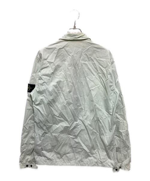 STONE ISLAND（ストーンアイランド）STONE ISLAND (ストーンアイランド) コットン ガーメントダイジップオーバーシャツ グリーン サイズ:Mの古着・服飾アイテム
