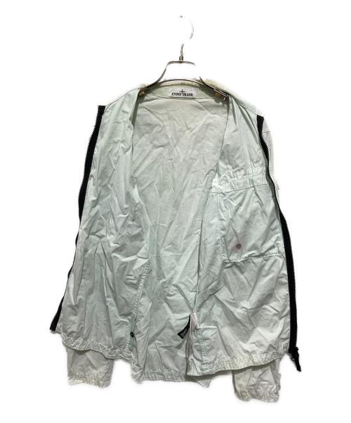 STONE ISLAND（ストーンアイランド）STONE ISLAND (ストーンアイランド) コットン ガーメントダイジップオーバーシャツ グリーン サイズ:Mの古着・服飾アイテム