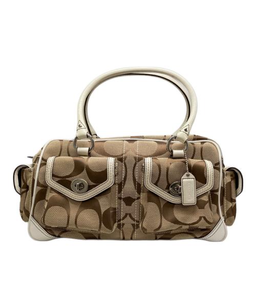 COACH（コーチ）COACH (コーチ) レガシー ハンドバッグ シグネチャー ブラウンの古着・服飾アイテム