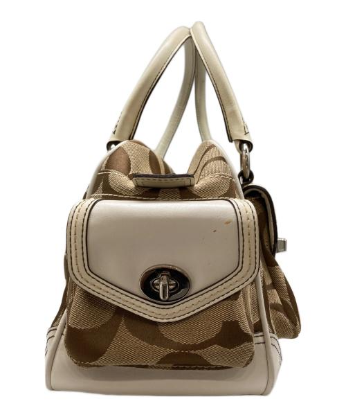 COACH（コーチ）COACH (コーチ) レガシー ハンドバッグ シグネチャー ブラウンの古着・服飾アイテム