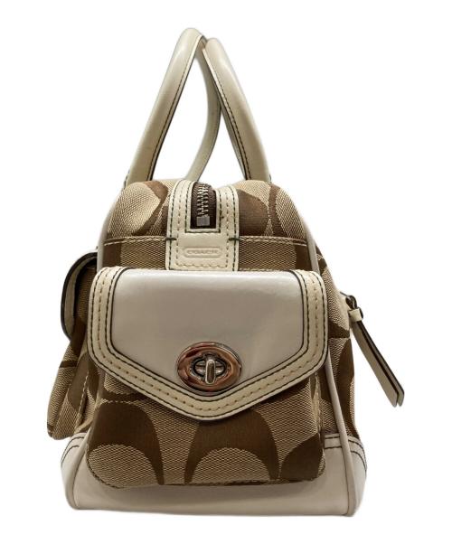 COACH（コーチ）COACH (コーチ) レガシー ハンドバッグ シグネチャー ブラウンの古着・服飾アイテム