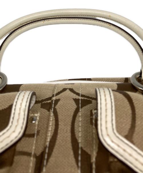 COACH（コーチ）COACH (コーチ) レガシー ハンドバッグ シグネチャー ブラウンの古着・服飾アイテム