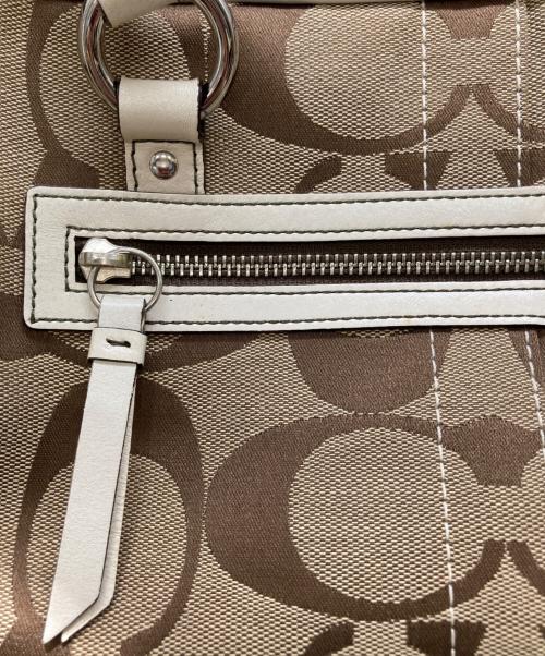 COACH（コーチ）COACH (コーチ) レガシー ハンドバッグ シグネチャー ブラウンの古着・服飾アイテム