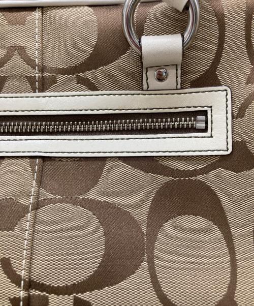 COACH（コーチ）COACH (コーチ) レガシー ハンドバッグ シグネチャー ブラウンの古着・服飾アイテム