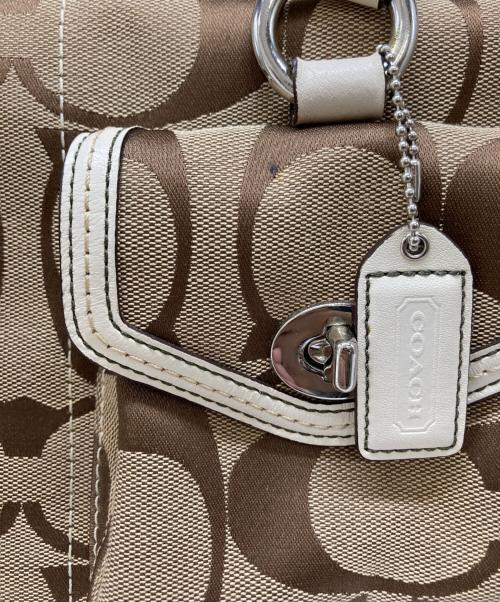 COACH（コーチ）COACH (コーチ) レガシー ハンドバッグ シグネチャー ブラウンの古着・服飾アイテム