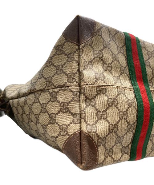 GUCCI（グッチ）GUCCI (グッチ) オールドグッチ シェリーライン トートバッグ ブラウンの古着・服飾アイテム