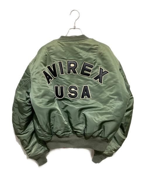 AVIREX（アヴィレックス）AVIREX (アヴィレックス) MA-1 ROLLING THUNDER グリーン サイズ:XLの古着・服飾アイテム